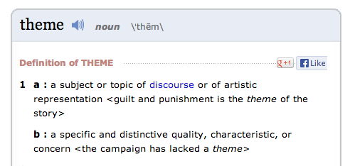 Merriam-Webster Definition: Theme